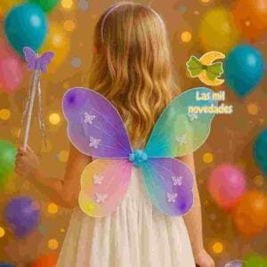 ALAS ALITAS CON VINCHA Y VARITA COLORES VARIOS - Imagen 1