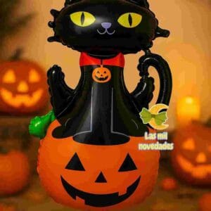 GLOBO CALABAZA CON GATO