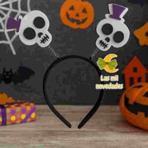 VINCHA CON RESORTE ¨¨PAÑO¨¨ HALLOWEEN variedad de diseños