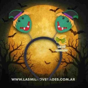 VINCHA CON RESORTE ¨¨PAÑO¨¨ HALLOWEEN variedad de diseños - Imagen 4