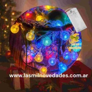 GUIRNALDA LED PELOTITA "COLOR *MULTICOLOR*" 3 MTS A PILAS (no incluidas)