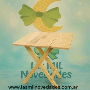 MESA PLEGABLE DE MADERA  55 CM DE ALTURA, 50x50 DE ANCHO - Imagen 1