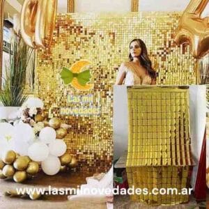 CORTINA "COTILLON" BRICK WALL SQUARE 1 x 2 mts variedad de colores