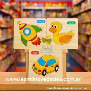 ROMPECABEZAS DIDACTICO MADERA 15*15 CMS variedad de diseños - Imagen 1