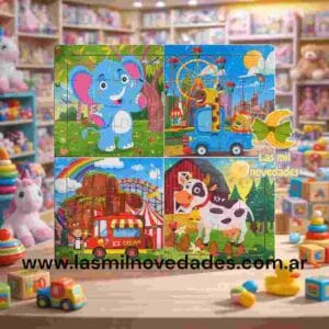 ROMPECABEZAS DIDACTICO MADERA 15*15 CMS variedad de diseños - Imagen 2