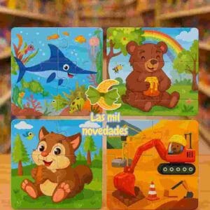 ROMPECABEZAS DIDACTICO MADERA 15*15 CMS variedad de diseños - Imagen 3