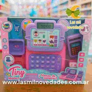 CAJA REGISTRADORA TINY MUSICAL EN CAJA CON LUZ Y ACCESORIOS