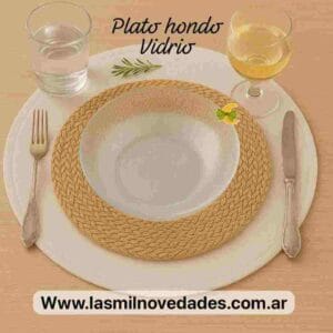 PLATO HONDO VIDRIO DURAX - Imagen 1