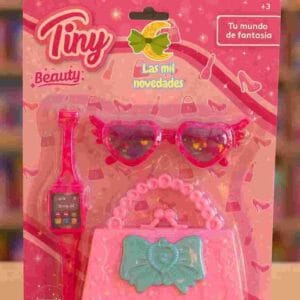 CONJUNTO TINY DE BELLEZA CON CARTERA RELOJ Y ANTEOJOS