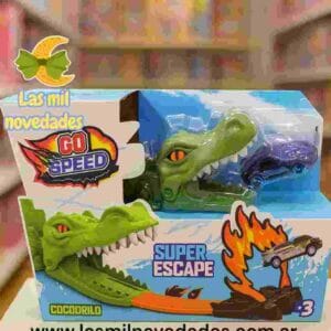SUPER PISTA MONSTER COCODRILO LANZADOR DE AUTOS - Imagen 1