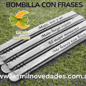 BOMBILLA ***CON FRASES*** REFORZADA ALTA CALIDAD - Imagen 1