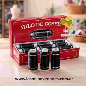 HILO DE COSER NEGRO x 12 unidades -RAIA - Imagen 1