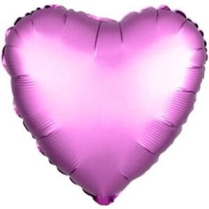 GLOBO "CORAZON FUCSIA LISO" 18 pulgadas 50 cms aprox