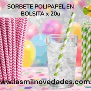 SORBETE POLIPAPEL **en BOLSITA** con 20 unidades diseños