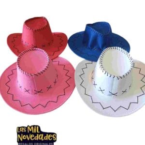 SOMBRERO COWBOY VAQUERO TELA GAMUZADA - Imagen 2