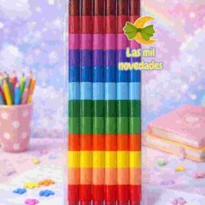 SET x 6 CRAYONES de 12 piezas ENCASTRABLES