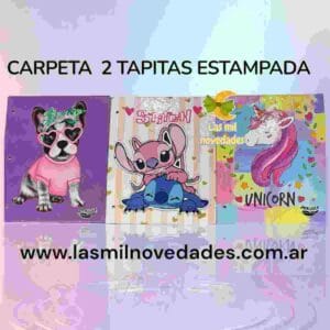 CARPETA NUM 3 LINEA ECO "DOS TAPITAS ESTAMPADAS" SIN AROS DISEÑOS VARIOS - Imagen 3