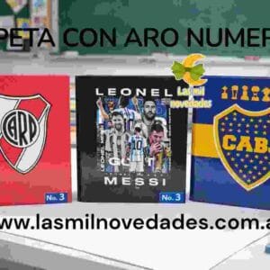 CARPETA NUM 3 LINEA ECO "CON AROS" ESTAMPADA VARIOS DISEÑOS - Imagen 4