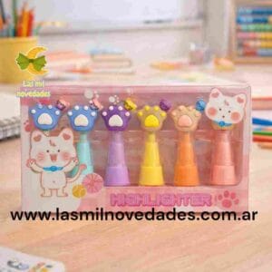 RESALTADOR CON 6 **PATITAS** EN CARTUCHERA o CAJITA - Imagen 1