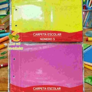 CARPETA NUM 5 "DE DIBUJO" ***LISA*** sin aros variedad de colores - Imagen 1