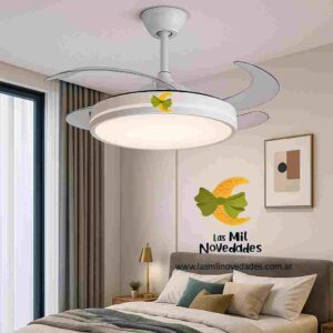 VENTI  VENTILADOR **RETRACTIL** DE TECHO CON LUZ 3 FUNCIONES ORYX