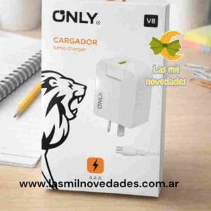 CARGADOR ONLY V8 DESMONTABLE CON 1 ENTRADA USB MOD 06 - Imagen 1