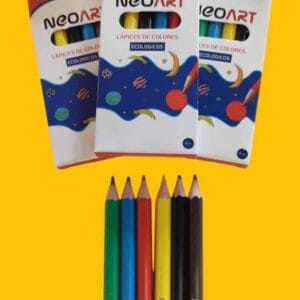 LAPIZ COLOR *CORTO* x 6 NEO ART - Imagen 1