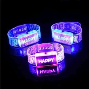 PULSERA CON LUZ LED "HAPPY" LASER