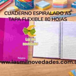 CUADERNO ESPIRALADO A5 TF === x 80 hjs RAYADO - Imagen 1