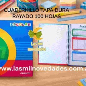 CUADERNILLO ¨TAPA DURA UNIVERSITARIO¨ RAYADO 100 HOJAS