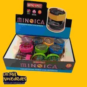 SACAPUNTAS "MINOICA" DOBLE CON DEPOSITO UU