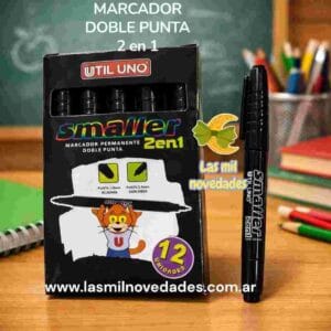 FIBRA MARCADOR **DOBLE PUNTA 2 EN 1** UU variedad de colores - Imagen 1