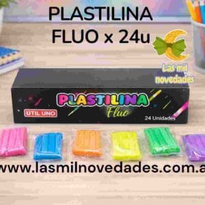 PLASTILINA x 24 unidades UU variedad de colores