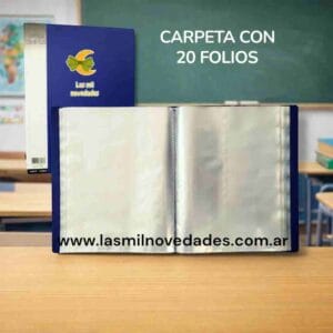 CARPETA ¨CON FOLIOS¨ 20 FOLIOS - Imagen 1