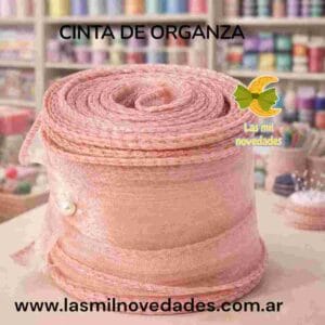 ROLLO x 1 CINTA DE ORGANZA variedad de colores - Imagen 1