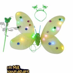 ALAS ALITAS ***LUZ LED*** CON VINCHA Y VARITA