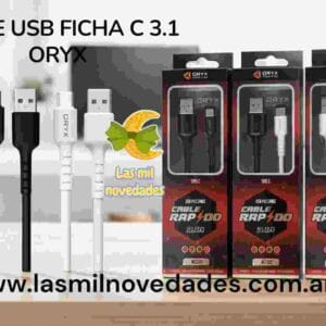 CABLE USB  FICHA C 3.1 ORYX - Imagen 1