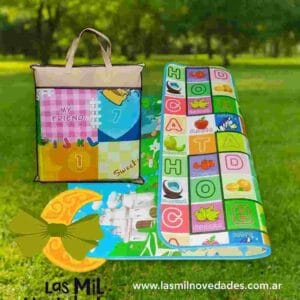 ALFOMBRA INFANTIL ANTIGOLPE 1.50 X 0.9 CON ESTUCHE DE GUARDADO