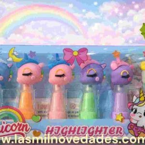 RESALTADOR CON 6 **UNICORNIOS** EN CAJA - Imagen 1