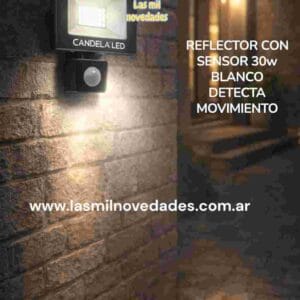 REFLECTOR **CON SENSOR 30 watts** Blanco detecta movimiento - Imagen 1