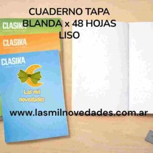 CUADERNO TAPA BLANDA FLEX x 48 hojas ***LISO***