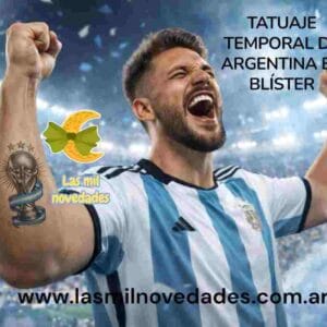 TATUAJE TEMPORAL DE ARGENTINA EN BLISTER - Imagen 3