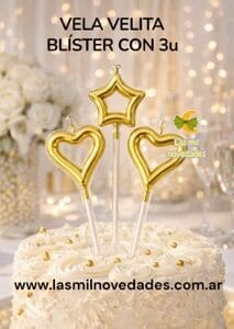 VELA VELITA BLISTER CON 3 unidades - Imagen 1