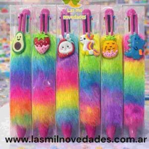 LAPICERA *CON PELUCHITO* 6 COLORES