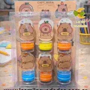 SET 6 SELLITOS STICH  LABUBU o CAPIBARA - Imagen 3