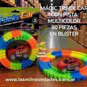 MAGIC TRACK CAR CON PISTA MULTICOLOR 80 PIEZAS en blister