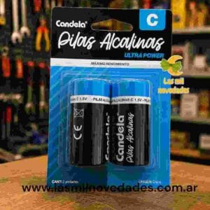 PILA CANDELA ALCALINA "C" BLISTER CON 2 UNIDADES