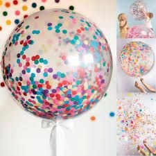 GLOBO BOBO BURBUJA CON CONFETIS MULTICOLOR