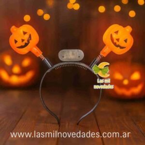 VINCHA CALABAZA CON LUZ