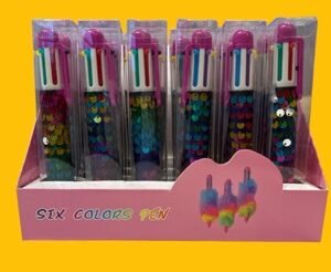 LAPICERA 6 COLORES *CON LENTEJUELAS*